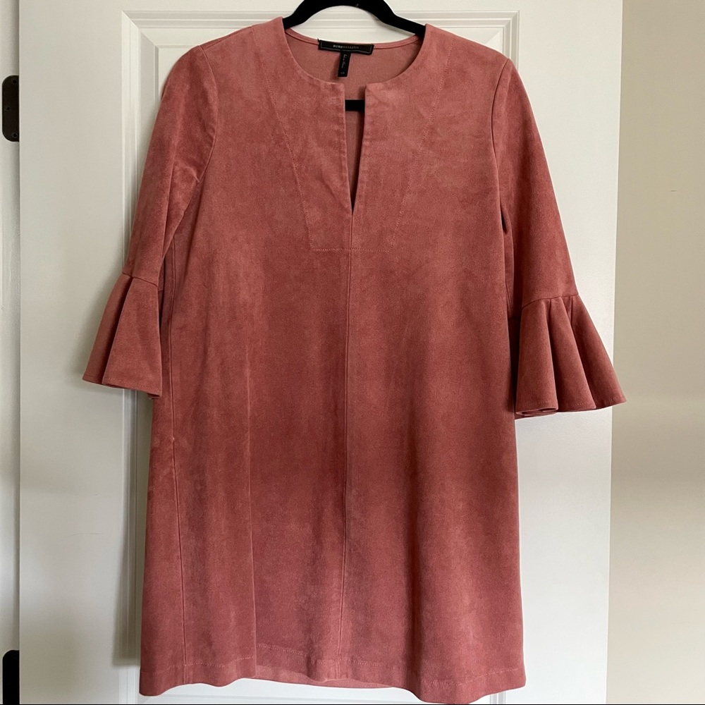 BCBGMAXAZRIA Faux Suede Mini Dress - Picture 7 of 8